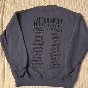 NWT Taylor Swift Eras Tour Blue Crewneck Sweatshirt